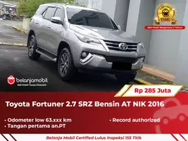 [ GARANSI 5TH ] Toyota Fortuner 2.7 SRZ Bensin AT Silver NIK 2016/2017