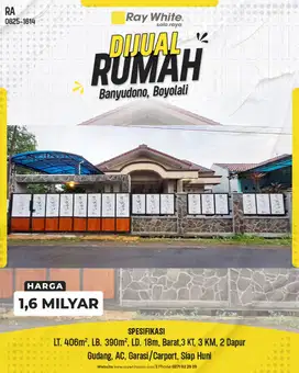 Rumah Luas Siap Huni di Banyudono, Boyolali: Cocok buat Keluarga Bahag