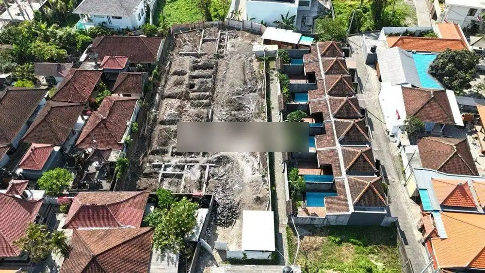 Tanah murah bonus 7 unit villa di canggu, 5 menit ke pantai