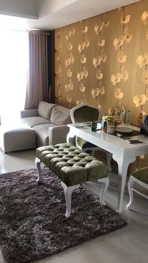 Jual Cepat Apartemen The Linden Marvell City 2 BR furnish View Selatan