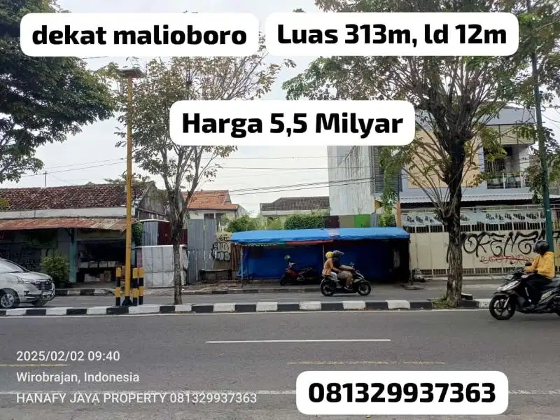 tanah dekat malioboro lingkungan hotel