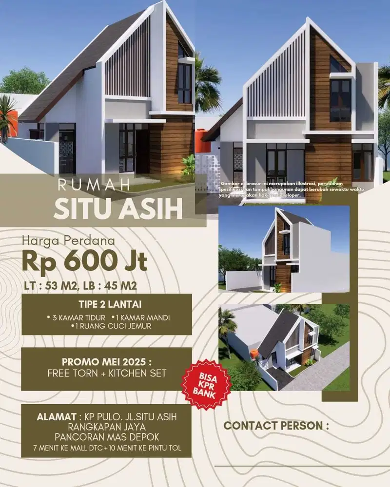 Rumah Minimalis Siap Huni Bonus Menarik