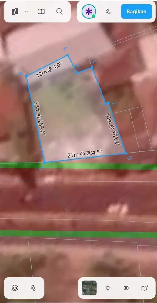 Tanah Komersial 454m2 Jalan Utama Imam Bonjol Selatan