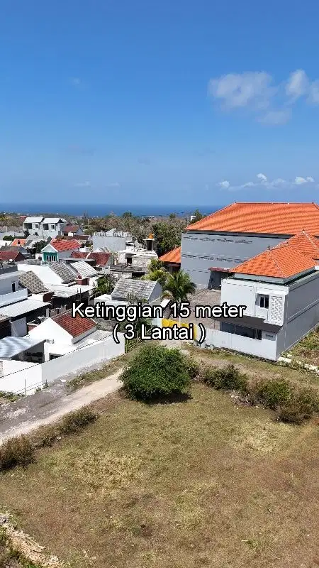 Nego, tanah kawasan villa mewah di Ungasan, akses jalan luas