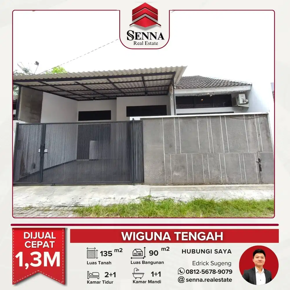 DIJUAL CEPAT BUTUH UANG RUMAH BAGUS WIGUNA TENGAH