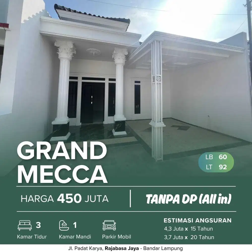 READY Cluster Mewah TANPA DP - SDH ALL IN GRAND MECCA CLUSTER RAJABASA