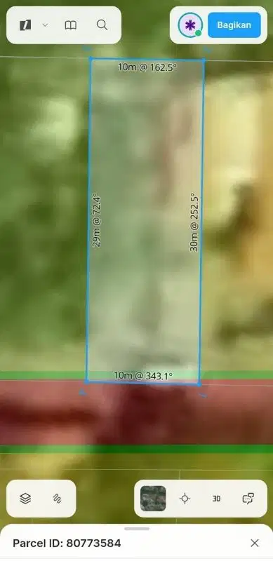 Tanah Plot Strategis Dekat Pantai Padang Galak, Sanur Bali