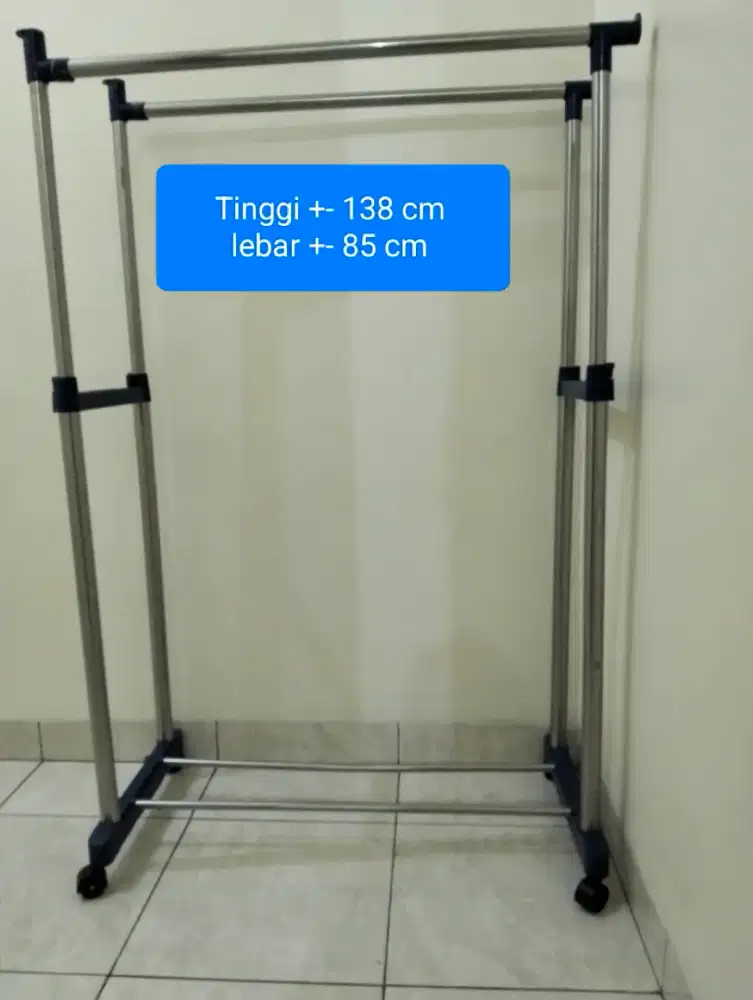 Gantungan baju double pole