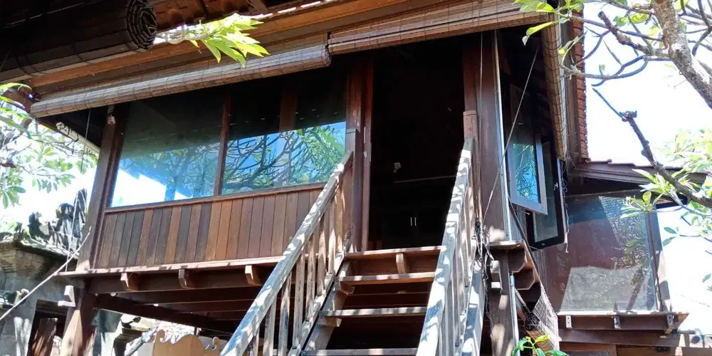 Rumah Joglo Asri View Sawah di Sanur Bali