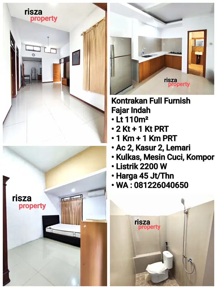 Kontrakan Furnish Area Fajar Indah, Dekat Manahan, Sumber, Pintu Tol