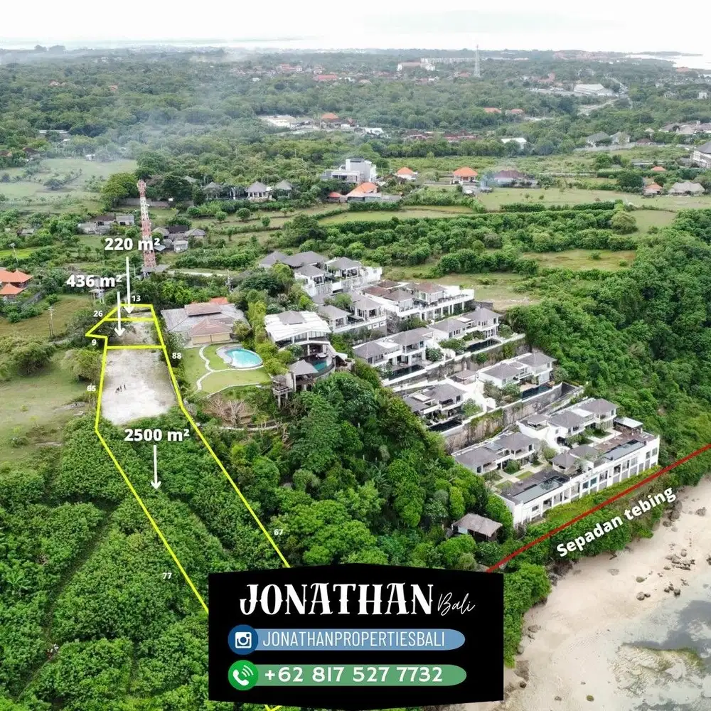 Dijual Tanah Komersil Cliff Front di Kawasan Wisata - Lsro