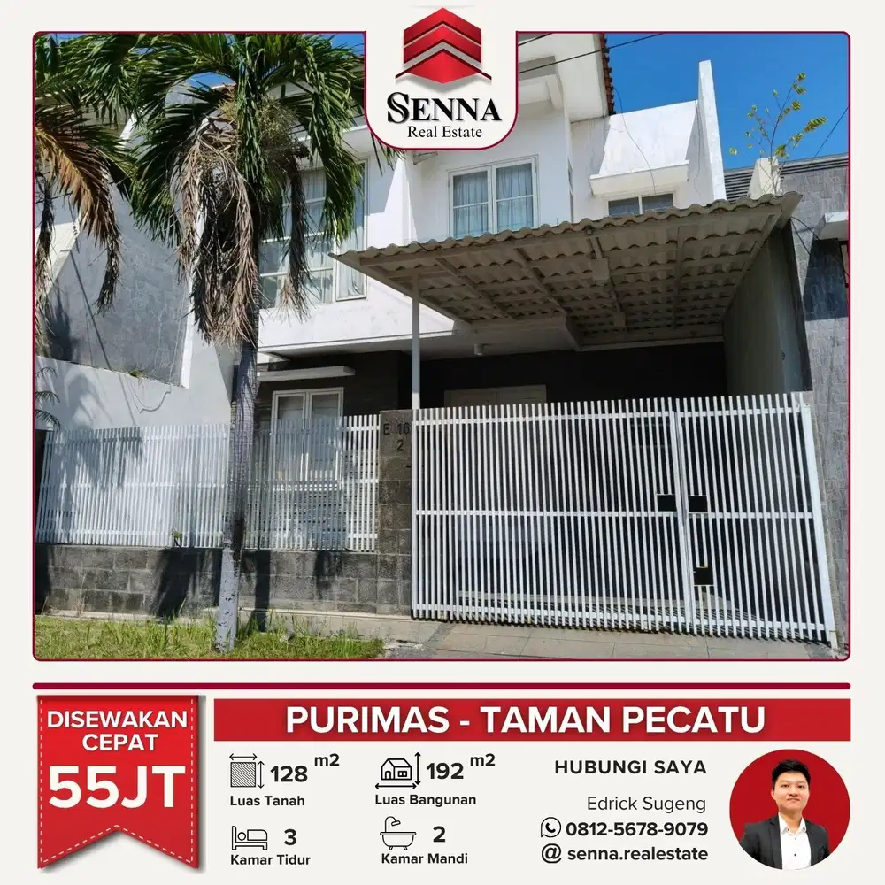 DISEWAKAN CEPAT BUTUH UANG RUMAH BAGUS SIAP HUNI  PURIMAS TAMAN PECATU