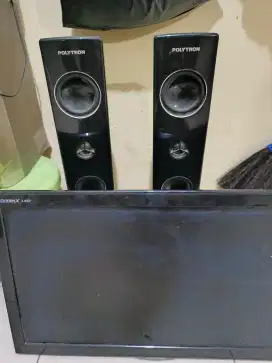 Jual led 24 speaker tower,Min TV sring mati sndiri