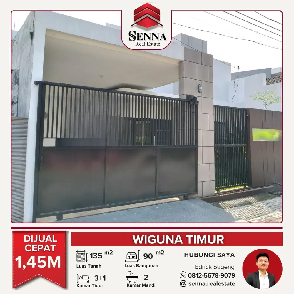 DIJUAL CEPAT BUTUH UANG RUMAH BAGUS WIGUNA TIMUR