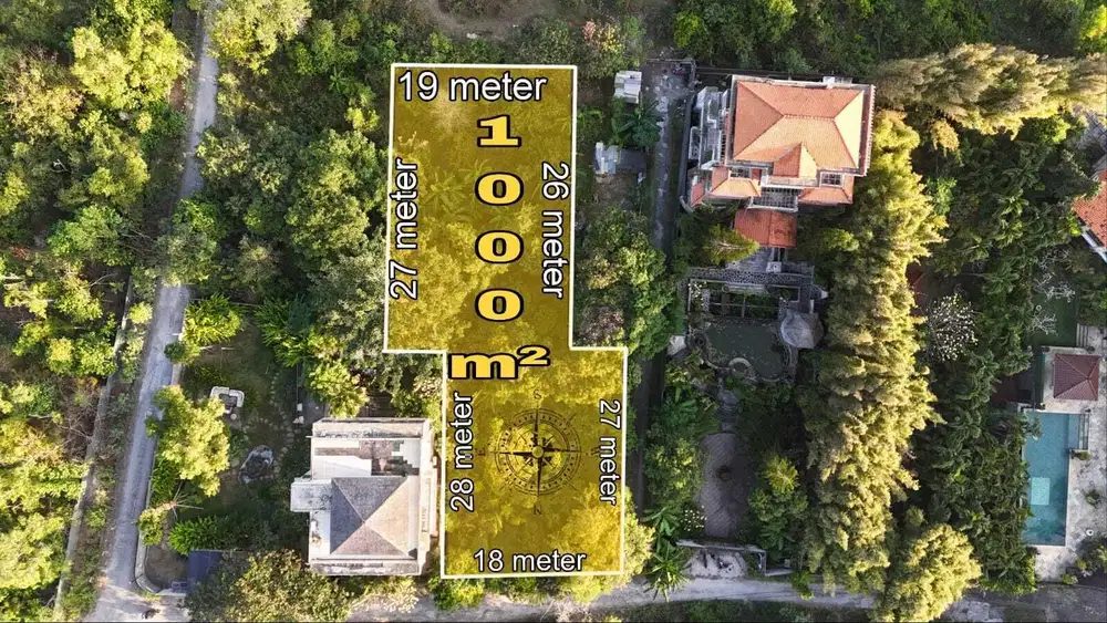 Tanah 1000m2 Strategis Dekat Pantai Balangan Jimbaran