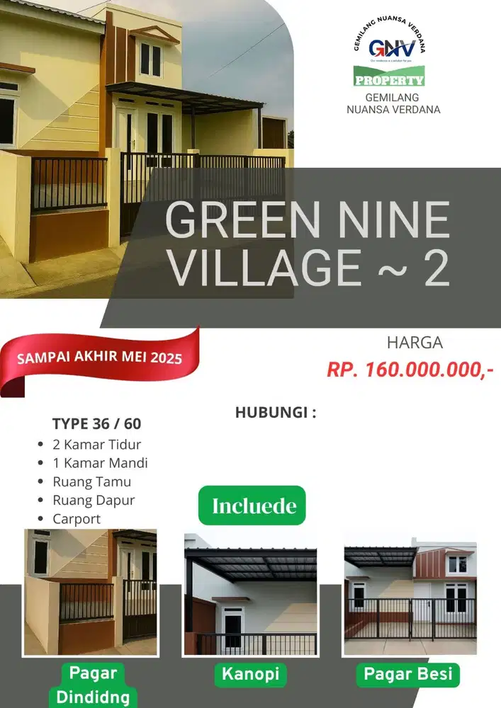 Rumah Murah Include Pagar Gerbang, Canopy
