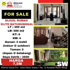 DIJUAL RUMAH  ELITE BATUNUNGGAL