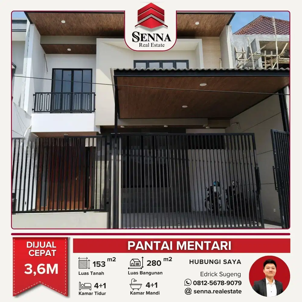 DIJUAL CEPAT BUTUH UANG RUMAH BAGUS PANTAI MENTARI