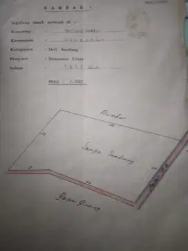 dijual +/_ 1800m2 SHM Jl Seti Budi Medan