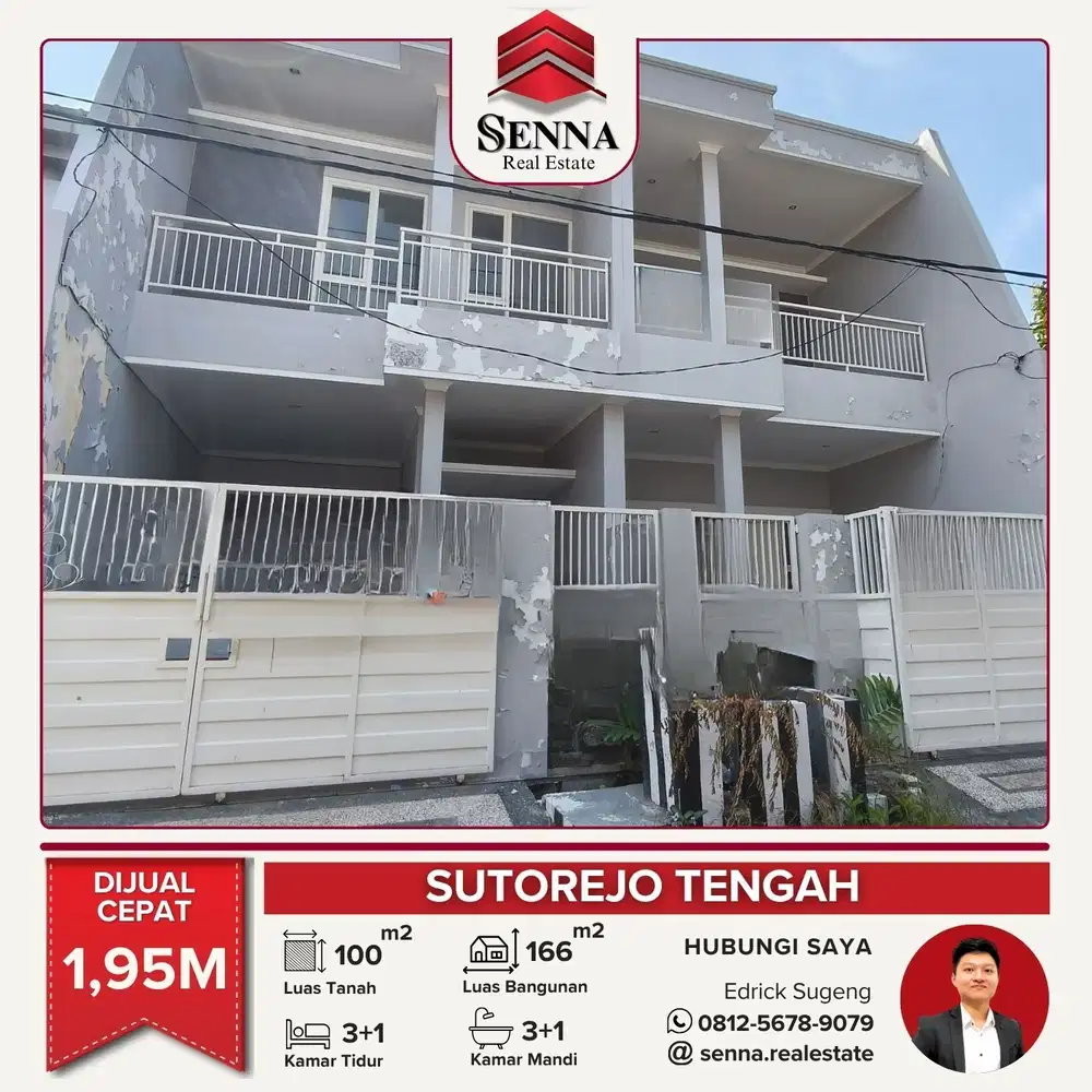 DIJUAL CEPAT BUTUH UANG RUMAH BAGUS SUTOREJO TENGAH