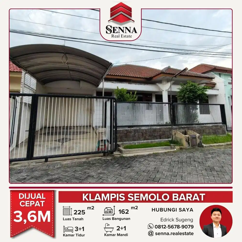 DIJUAL CEPAT BUTUH UANG RUMAH BAGUS WISMA MUKTI