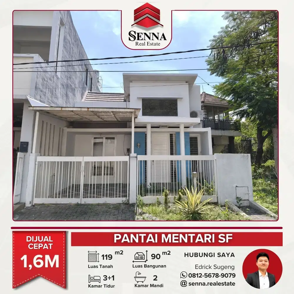 DIJUAL CEPAT BUTUH UANG RUMAH BAGUS PANTAI MENTARI