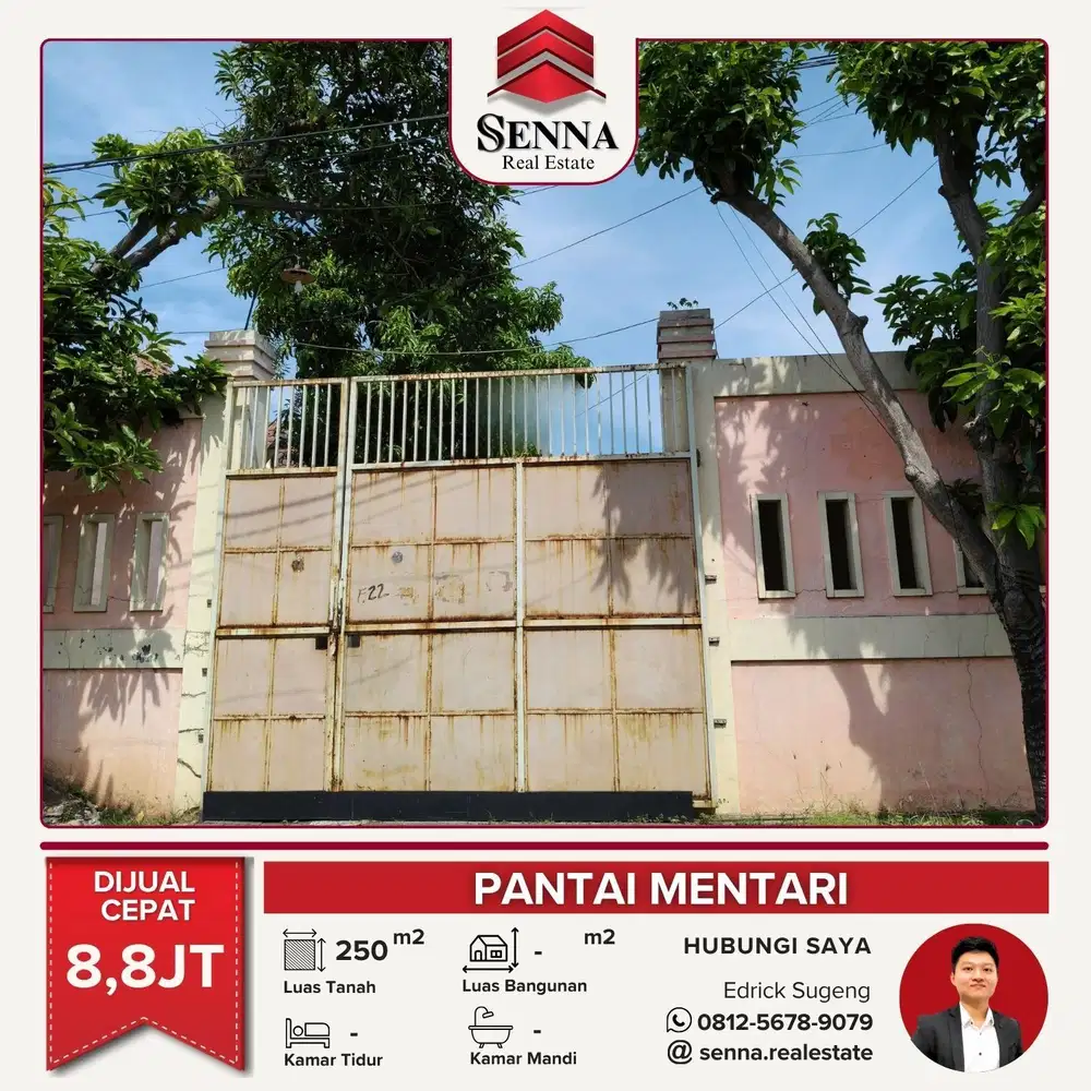 DIJUAL CEPAT BUTUH UANG TANAH PANTAI MENTARI