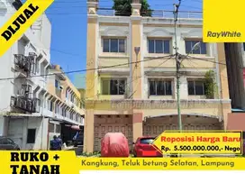 ruko 3 pintu LT 1371 m2 di teluk betung bandar lampung