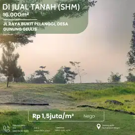 Dijual Tanah ±1.6 Ha di Gn. Geulis – SHM & AJB, Harga 1.5jt/m² Nego