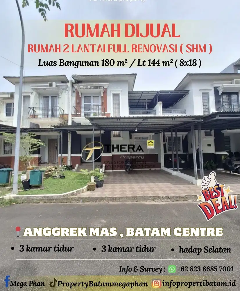 Dijual Murah Rumah SHM full Renovasi di Anggrek Mas
