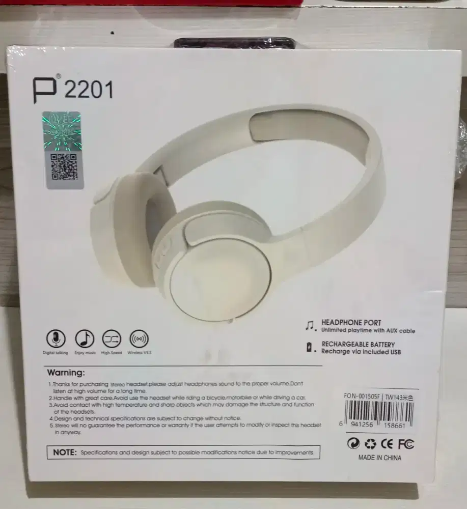 Headphone port headset P2201 gaming Ori bluetooth wireles recharge 59k