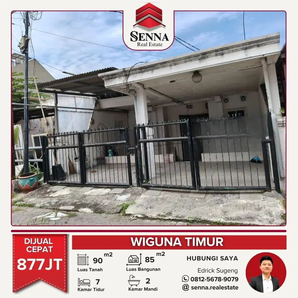DIJUAL CEPAT BUTUH UANG RUMAH BAGUS WIGUNA TIMUR