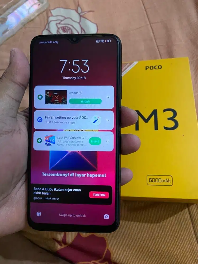 DIJUAL POCO M3 6/128 BLACK MURAHHHH BANGETT
