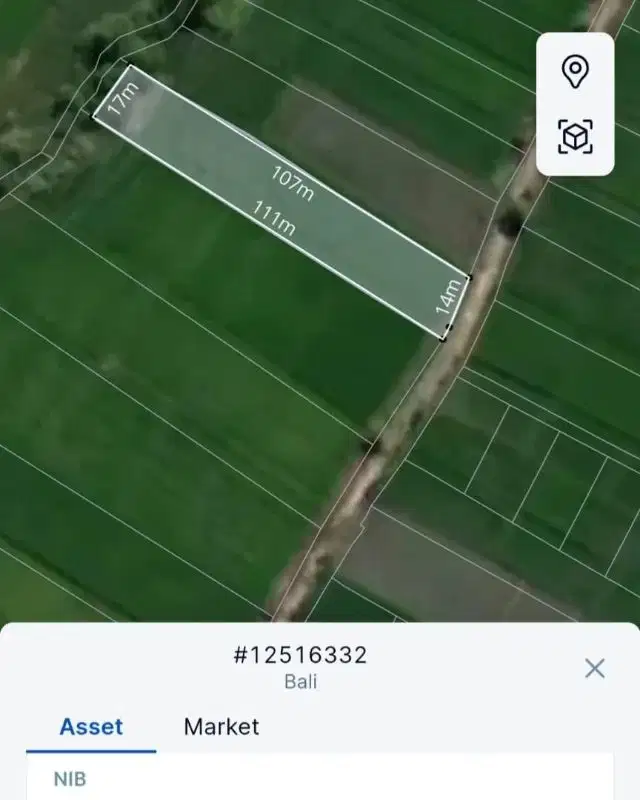 Tanah view sawah cuma 4 menit ke pantai kedungu