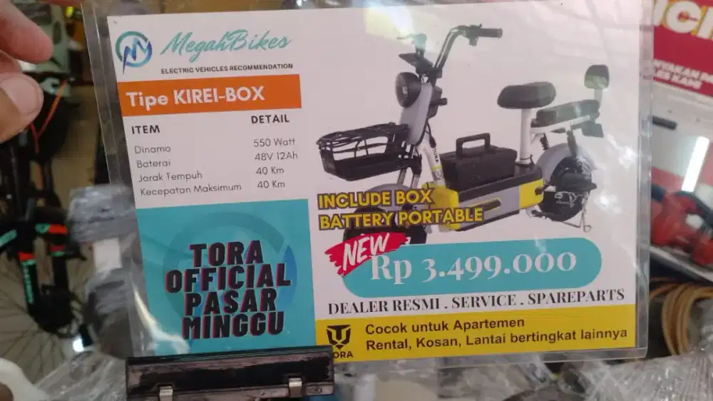 Di jual sepedah listrik merek tora
