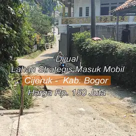 Dijual Lahan Strategis Akses Masuk Mobil Cijeruk Bogor.