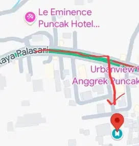 Dijual tanah seberang Hotel Le Eminence Puncak
