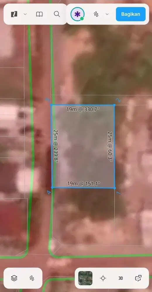 Tanah Strategis Jalan Utama Kargo Taman Denpasar Barat Bali