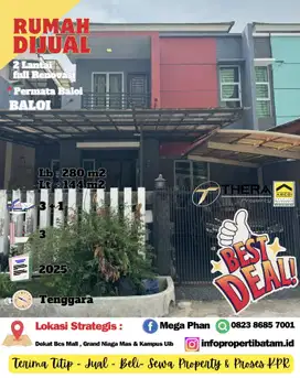 Rumah Dijual 2 Lantai Full Renovasi Row jalan Besar di Permata Regency
