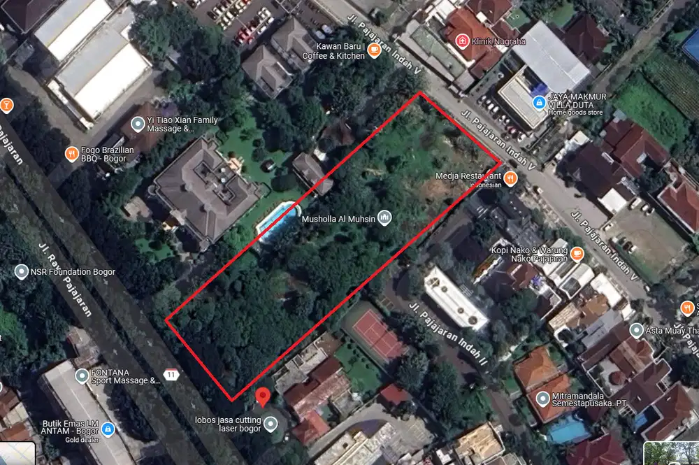 Disewakan Tanah 7.050M2 Jalan Utama Pajajaran Bogor