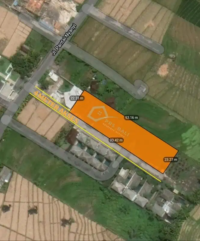 DIJUAL TANAH PANTAI NYANYI ZONA KUNING