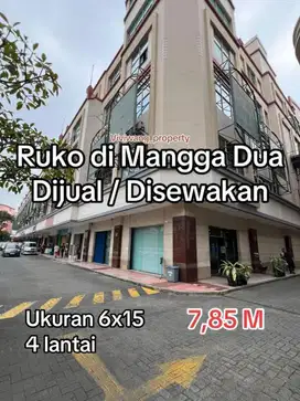Ruko rapi di mangga dua siap dijual atau disewakan