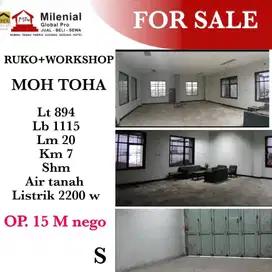 DIJUAL RUKO + workshop (TEMPAT USAHA) di MOH TOHA, BANDUNG    S