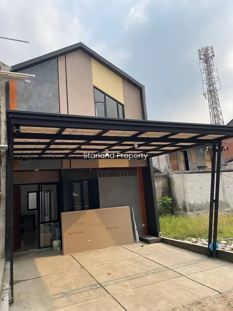 Rumah 1,5 lantai konsep scandinavian dalam cluster di pamulang