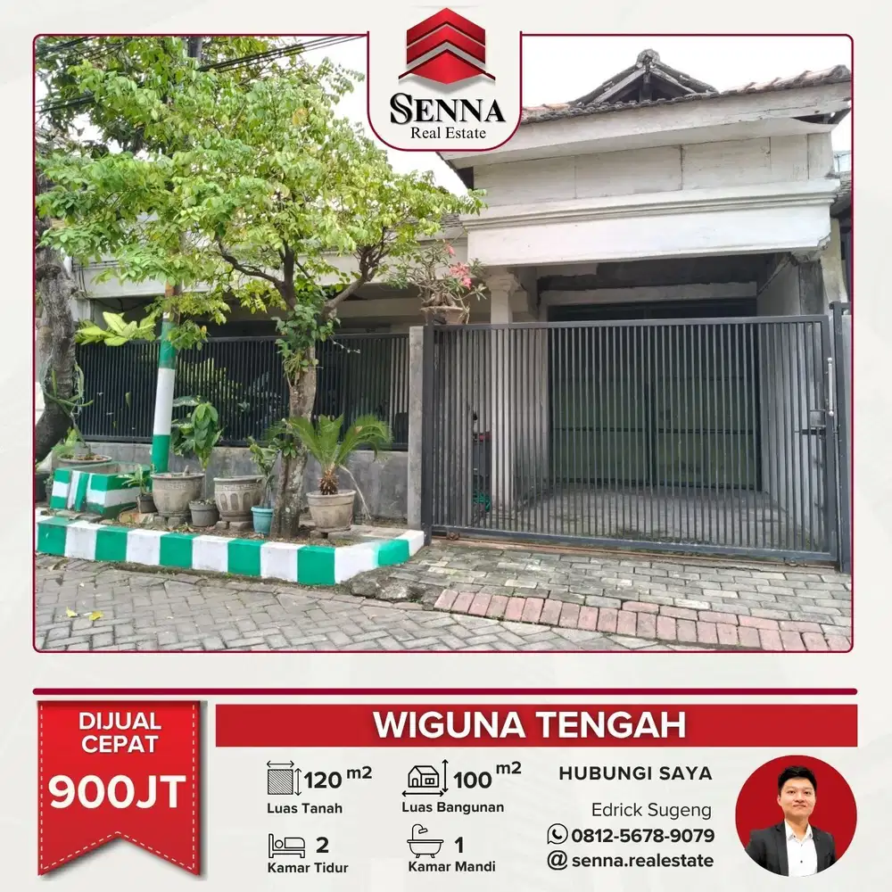 DIJUAL CEPAT BUTUH UANG RUMAH BAGUS WIGUNA TENGAH