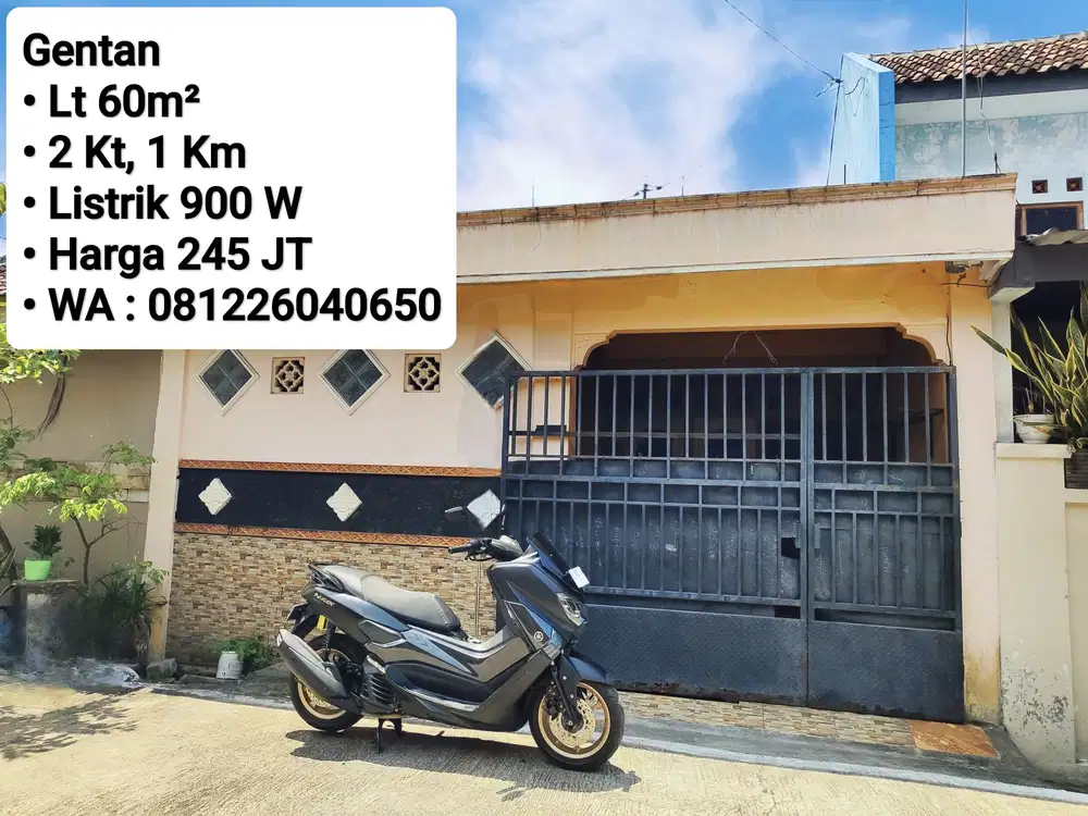 Jual Rumah Second Area Perumahan Gentan, Dekat Purwosari, Laweyan,Soba