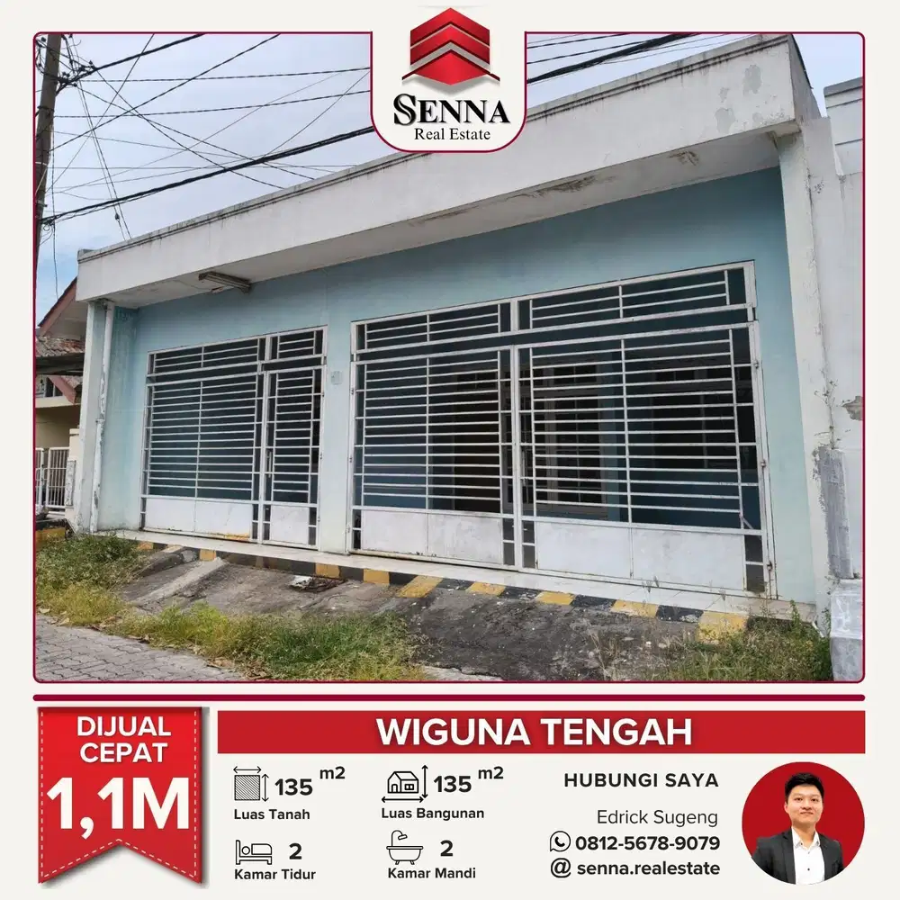 DIJUAL CEPAT BUTUH UANG RUMAH BAGUS WIGUNA TENGAH