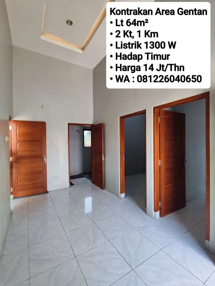 Sewa Rumah Area Gentan, Dekat Jalan Mangesti, Dekat Solo Baru, Laweyan