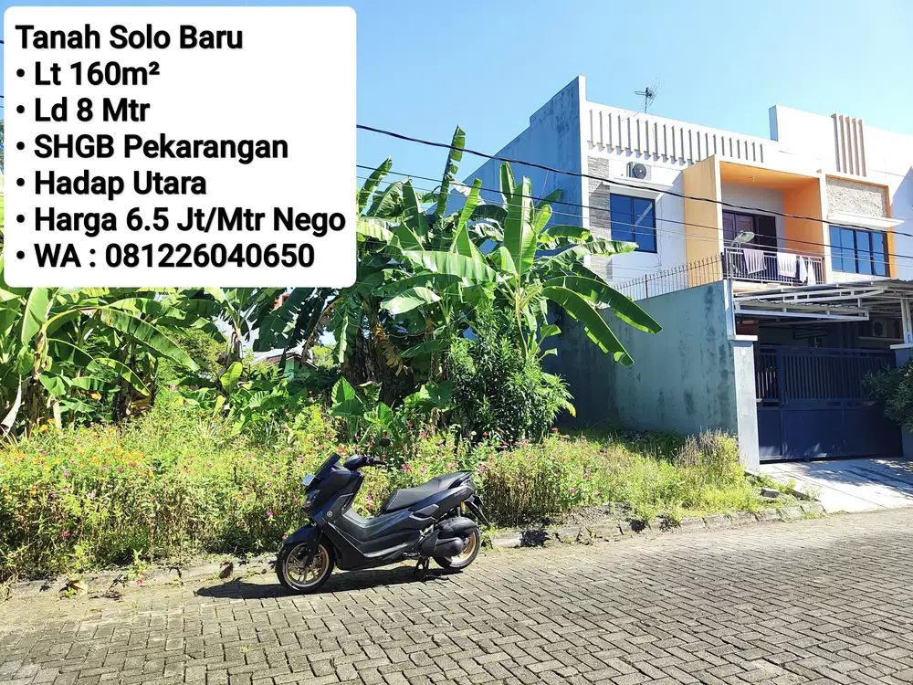 Jual Tanah Area Solo Baru Dekat The Park, Pakuwon, Grand Mercure