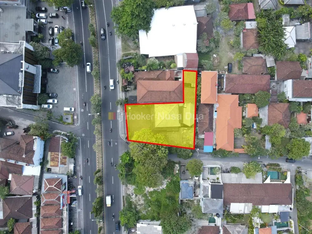 Tanah Komersil Bonus Bangunan Joglo Jl Raya Sanur